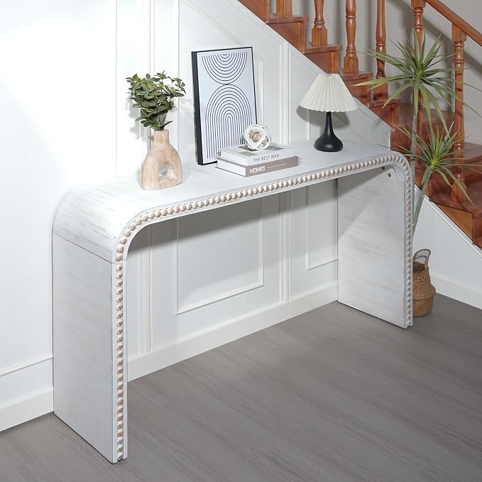 59" Wood Gray Console Table - Image 3