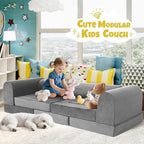 Modular Kids Play Sofa Multifunctional Kids Sofa Convertible Foam Floor Mat - Image 4