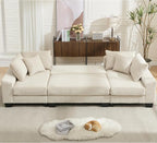 114" Sectional Couches with Pull Out Bed - Image 4