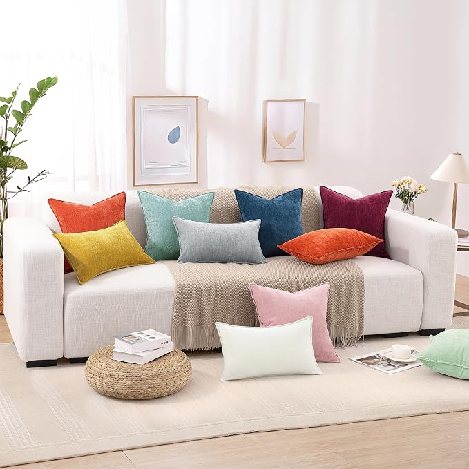 decorUhome Summer Couch Throw Pillow Covers 12x20 Set of 2, Decorative Soft - Image 9