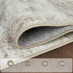 Aelenmu 6x9 Area Rugs for Living Room Bedroom Dining Room Washable Beige | Soft - Image 4