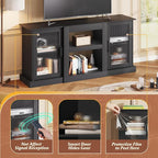 WLIVE Farmhouse TV Stand for 65 inch TV, Open Shelves TV Console for Living - Image 7