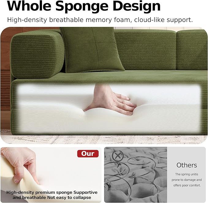 MoonSpeak 78.8''Sleeper Couch Bed - Image 4