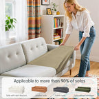 Hokway 3 Piece Individual Couch Cushion Slipcovers Stretch Reversible Cushion - Image 3