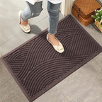 Sturdy Front Door Mat, Absorbent Muddy Dirt Resist Welcome Door Mats Outdoor by HIYARD