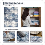 Blue Washable Rug 6x9 Area Rugs - Image 5