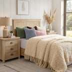 decorUhome Fall Faux Fur Throw Pillow Covers 12x20 Set of 2 Pink | Decorative - Image 8