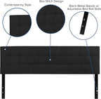 Flash Furniture Bedford Tufted Upholstered King Size Headboard in Black Fabric - Image 3
