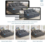SUNWAVE 74" W Double Chaise Lounge Chair Indoor, Oversized Loveseat - Image 7