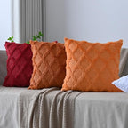 Set of 2 Soft Moroccan Throw Pillow Covers 20x20 Inch Plush Boho Decorative - Image 2