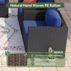Aoxun 1 Piece Outdoor Patio Furniture Set 2 Seats - Image 3