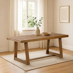 Plank+Beam 72 Inch Farmhouse Dining Table, Solid Wood Rustic Kitchen Table by PlankBeam