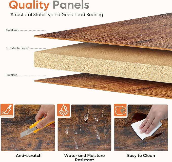 DUMOS 47 Inch TV Stand for 55-65 Inch TVs, Entertainment Center - Image 7