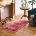 EasyJoy Ultra Soft Fluffy Shaggy Area Rug, 2 x 4 ft Rectangle, Blush Pink | - Image 5