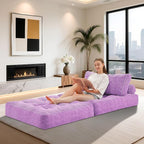 HABUTWAY Folding Sofa Bed, Convertible Sleeper Chair Bed w/Dual-Pillow & Handle - Image 4