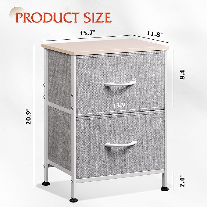 WLIVE Night Stand, Small Dresser - Image 3