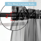 Black Sheer Curtains, Sheer Curtains 63 inch Length 2 Panels Set, Rod Pocket - Image 4