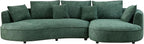 124.8'' Curved Sofa Couch with Chaise Lounge - Image 8