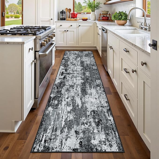 RELEANY Washable Runner 2'x6' Abstract Area Rug - Image 3
