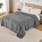 90x90 Inch Grey Queen Large Blanket - Image 3