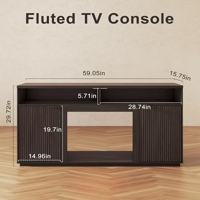 3-Piece Fluted Living Room Set Includes 2 Fluted Night Stand - Image 3