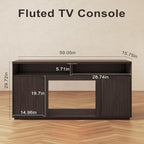 2-Piece Fluted Living Room Set Includes 31.5" Fluted Lift Top Coffee Table - Image 3