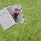 Goolela Lime Green Circle Area Rug 5ft Round Fluffy Faux Fur Rug - Image 5