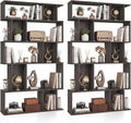 Giantex 5-Tier Bookshelves Set of 2, 10-Cube Geometric Bookcase by Giantex