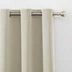 Light Beige Thermal Blackout Curtains/52 x 63 Inch/Set of 2 Panels Room - Image 7