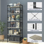 NUMENN 6 Tier Bookshelf, Tall Bookcase Shelf Storage Organizer, Modern Book - Image 6