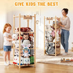Woodure Stuffed Animal Storage & Organizer, Wooden Cute Zoo Toy Holder - Image 4