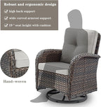 Belord Patio Wicker Chairs Swivel Rocker - Image 8