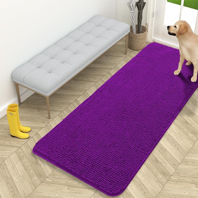OLANLY Dog Door Mat for Muddy Paws 59x24, Super Absorbent Chenille Mud Mat | by OLANLY