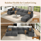 Vesgantti Large Modular Sectional Sofa, Big Comfy Cloud Couch - Image 7