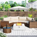 ECOTOUGE 8-Piece Half-Moon Curved Patio Furniture Set by ECOTOUGE
