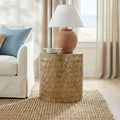 East at Main Capiz Shell Side Table – Tea Brown Accent Table, Small Decorative by EastatMain