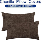 CaliTime Decorative Couch Throw Pillow Covers 26 X 16 Inches Coffee | Pack of 2 - Image 6