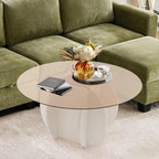 Round Glass Coffee Table for Living Room - Image 2