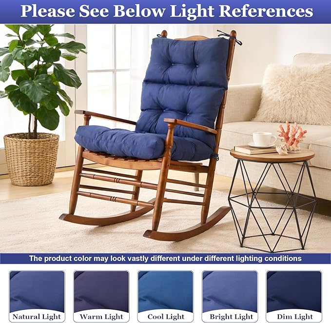 Rocking Chair Cushion, Waterproof and Fade-Resistant Adirondack Rocker Cushions - Image 6