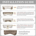 100% Waterproof Sectional Recliner Couch Covers - Image 7