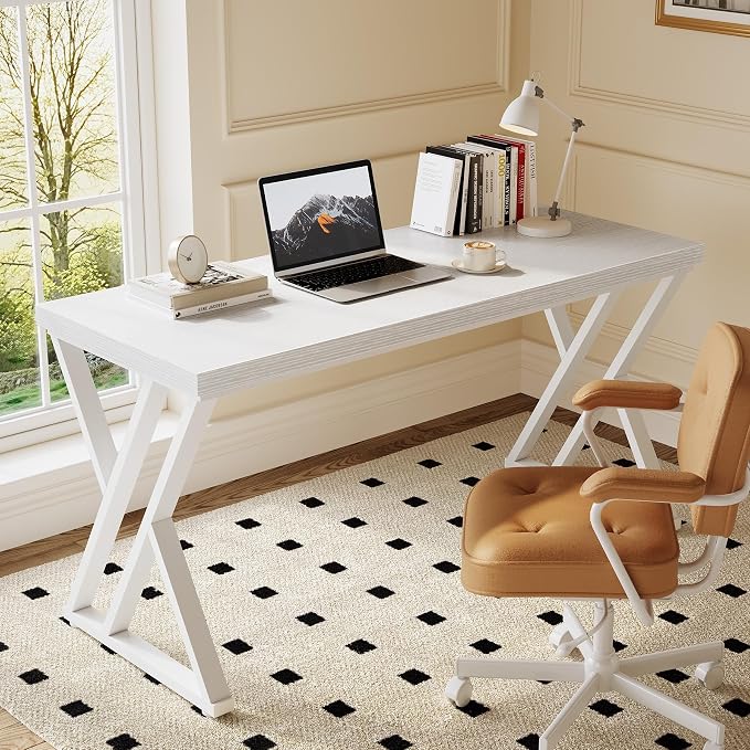 LITTLE TREE 55 Inch Large Simple Industrial Computer Desk Study Writing Table - Image 4