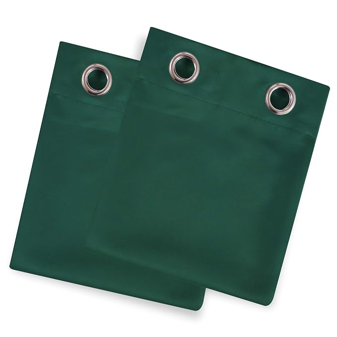 Dark Green Thermal Blackout Curtains/42 x 72 Inch/Set of 2 Panels Room - Image 9