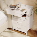 Nightstand Bedside Table Hidden Drawer by Lazzanto
