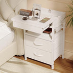 Nightstand Bedside Table Hidden Drawer by Lazzanto