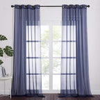 NICETOWN Dark Blue Sheer Curtains by NICETOWN