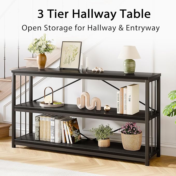 LVB Black Console Table, Modern Entryway Table - Image 7
