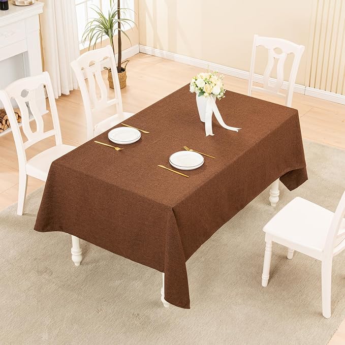 BALCONY & FALCON Rectangle Tablecloth Washable Wrinkle Resistant and Water - Image 5
