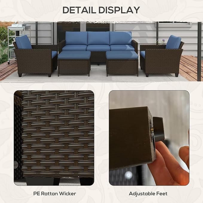 Outsunny 5 Piece Patio Furniture Set - Image 5