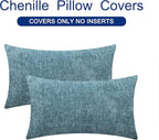 CaliTime Decorative Couch Throw Pillow Covers 26 X 16 Inches Smoke Blue | Pack - Image 6