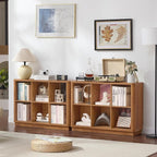 Joaxswe 6 Cube Storage Book Shelf, Floor Standing 2-Tier Wooden Bookshelf - Image 6